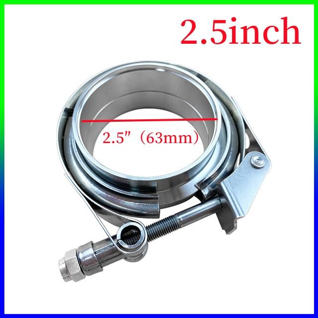 Stainless Steel 304 Quick Release V Band Clamp With Male Female Flange Exhaust Pipe Clamp Kit 1.5 Inch-6 Inch 38mm-152mm for Car