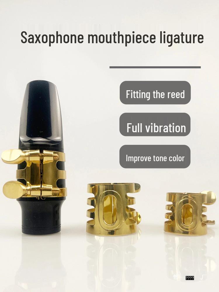 Alto Saxophone Mouthpiece Ligature and Tenor/Soprano Reed Clamp Accessory.