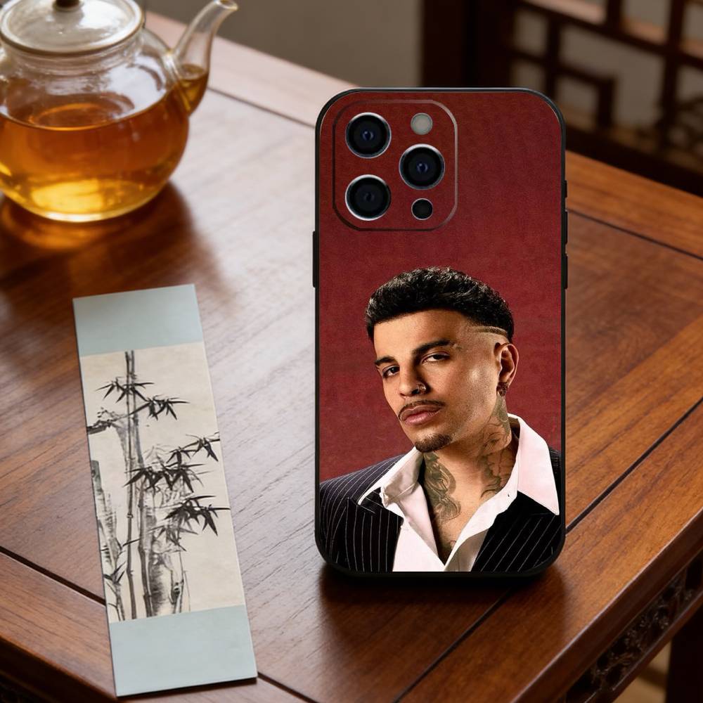 Singer R-Rauw Alejandro Phone Case For iPhone 17,16,15,14,13,12,11 Plus,Pro Max,XS,Soft Silicone Black Cover