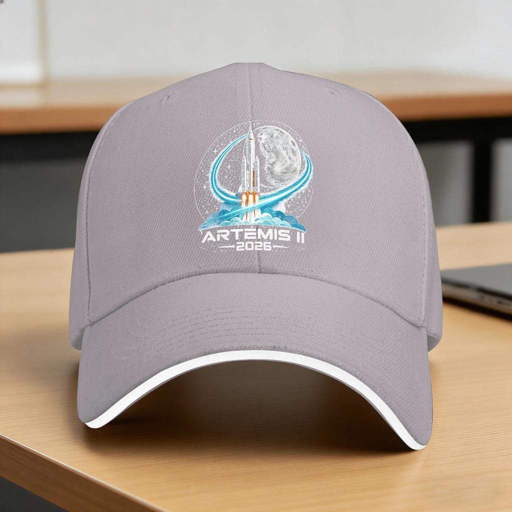 Spring Artemis II Launch to The Moon Baseball Cap Outdoor Sport Trendy Design Sun Hat Unisex Adult Adjustable Snapback Cap