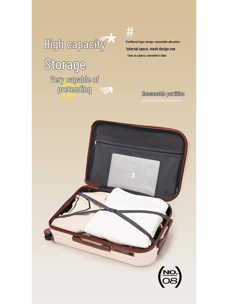 2025 New Cabin Size Luggage: Trolley Case with Combo Lock for Women, Men, and Kids