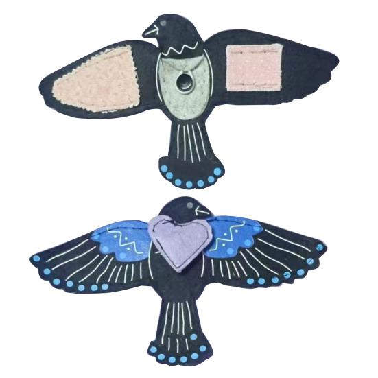 Сумка для шитья "Ворон" Хранитель стежков Ручной работы Фетровый Ворон Швейная сумочка Органайзер для швейных принадлежностей Подарок для любителей рукоделия Мамы Женщины