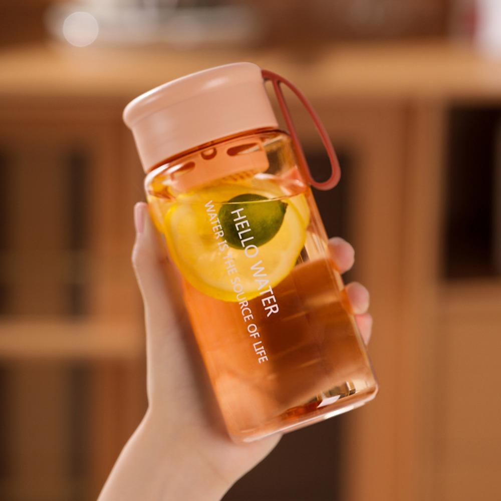 with Tea Strainer Sports Water Cup Transparent Carrying Rope Water Bottle Portable Water Cup
