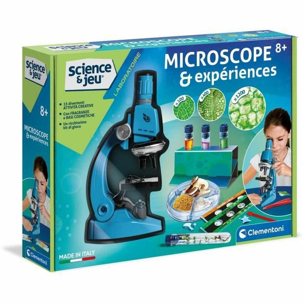 Clementoni Super Microscope Educational Toy up to 1200x magnification Black
