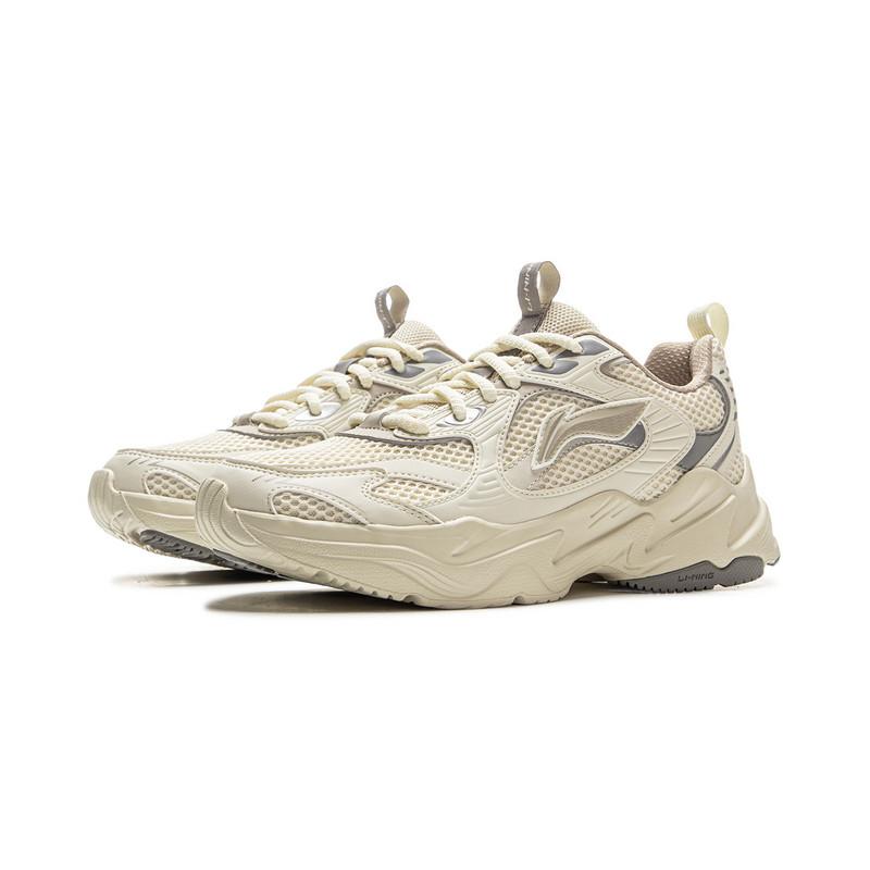 Li Ning Дышащие Устойчивые к истиранию Низкие Кроссовки на массивной подошве Женские Xuan Paper White AGCV286-2