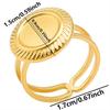 5pcs Retro Stainless Steel Gold Plated Ring Irregular Geometry Bow Ellipse Water Droplet Rings Diy Stone Drill Jewelry No Fading