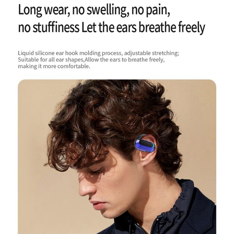 Наушники-вкладыши Bluetooth-совместимые 5.3 с высокой точностью, с заушным креплением, беспроводные наушники с дальностью 10 м, водонепроницаемые спортивные наушники