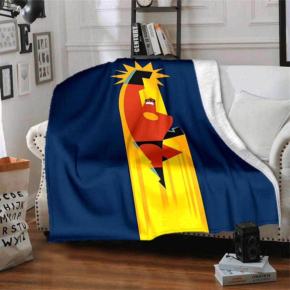 1pc Superhero Flight Flannel Throw Blanket Lightweight Soft Warm All Season Blanket for Sofa, Bed, Travel,L1028153