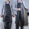 Waterproof Oilproof Apron Men Women Work Apron PVC Black Hotel Aquatic Butchery Food Chef Apron For Kitchen Areas Work Cleaner