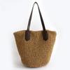 Летняя женская соломенная сумка в богемном стиле, большая вместительная сумка на плечо, модная сумка, плетенная вязаная сумка-тоут