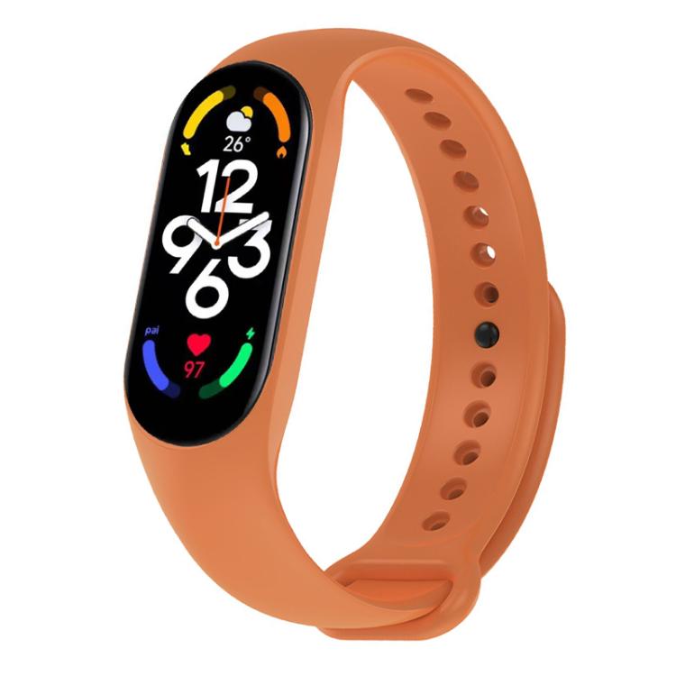 Solid Color Integrated‑Cover Silicone Watch Band for Xiaomi Smart Band 10 9 8, Replacement Strap, Strap Only