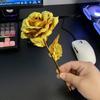 1 шт. Подарочная коробка с вечной золотой розой, Подарок на День святого Валентина, Годовщину, День рождения для жены, Цветок на века, Роскошный декор, Сувенир