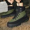 Уличные повседневные теплые зимние ботинки для мужчин, зимние удобные ботинки из бархата и хлопка, модные нескользящие износостойкие рабочие ботинки