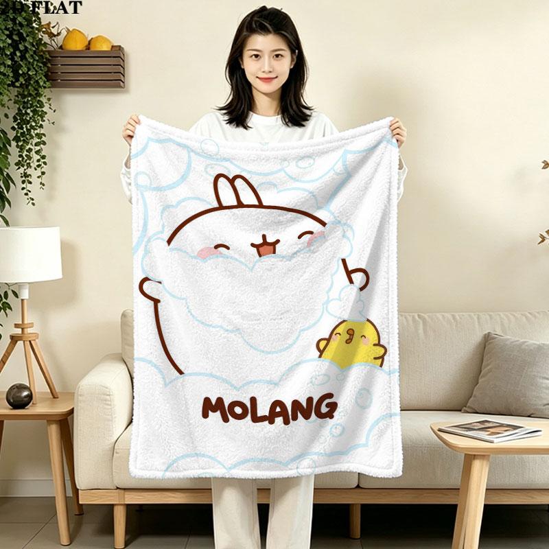 1 шт. Плед Molang, Высокое качество, Удобный для всех сезонов, Домашний декор, Тепло и Уют