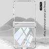 Полностью закрывающийся шарнирный чехол для Samsung Galaxy Z Flip 7 FE 6 5 flip7 Четырехугольный Противоударный Прозрачный Задний Чехол