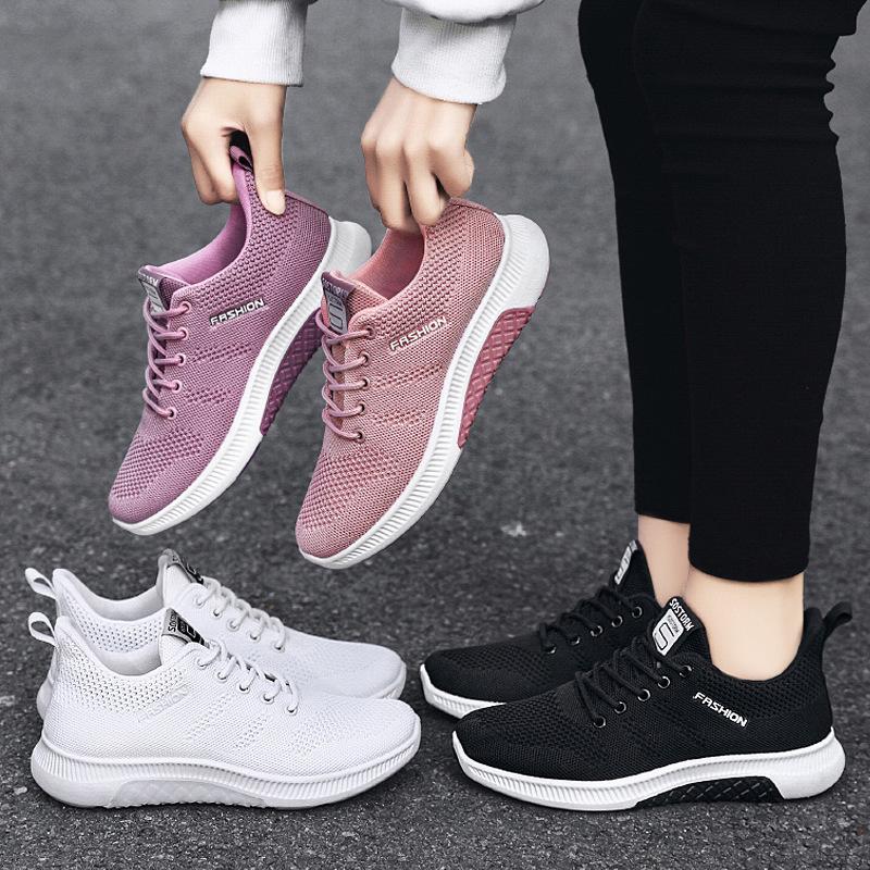Shoes Women's Spring and Autumn New Style Women's Shoes Breathable Running Shoes Casual Sports Shoes Women