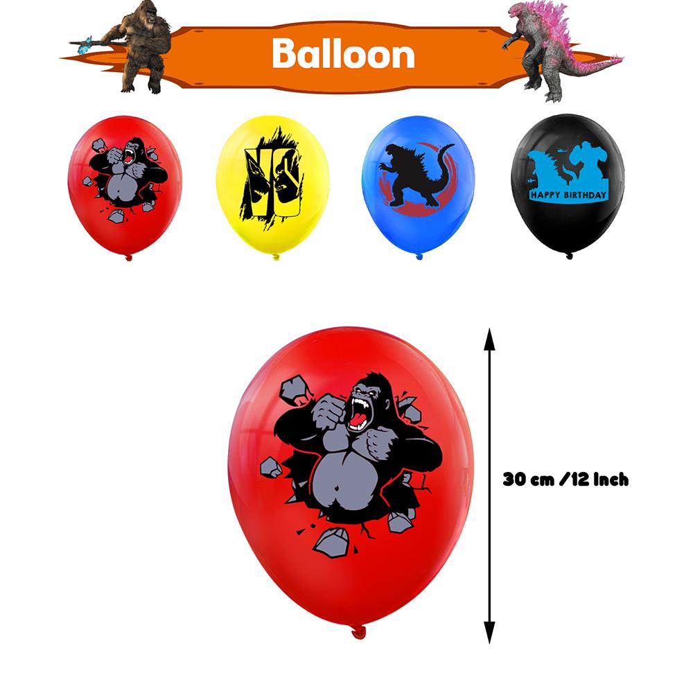 30 шт. украшения для вечеринки в честь Годзиллы включают топперы для торта, воздушные шары и баннер.