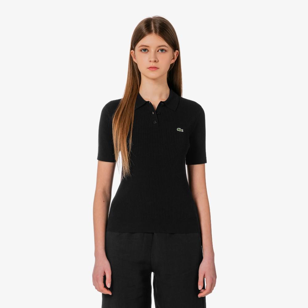 Lacoste Женский джемпер-поло в рубчик PF530E-56G031