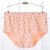 5PCS High Waist Elderly Plus Size Briefs Breathable Women Underwear Flower Cotton Panties  Gifts