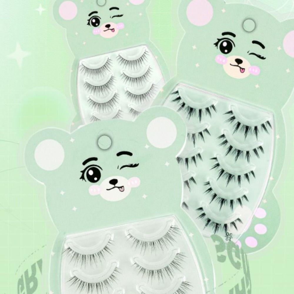 Curled False Eyelashes Soft Manga Lashes Makeup Tool Full Strip Lashes Women