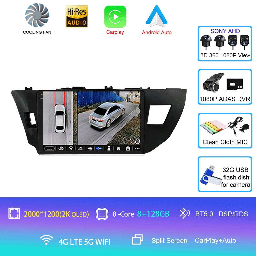 Android 14 Car Radio Toyota Corolla 11 2012 - 2016 Multimedia Video Player Stereo Navigation GPS No 2din 2 din dvd