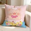 Cute and Lazy LLuLu Cartoon Pig  Pillow Case Square DoubleSided Sofa Cushion Cover Bedroom Bedside Pillow
