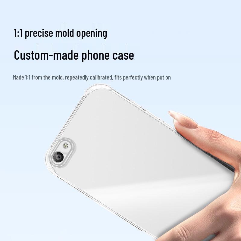 Vivoy53L/Y53s/T1X Transparent Airbag Phone Case - Four-Corner Drop-Proof TPU for Enhanced Protection.