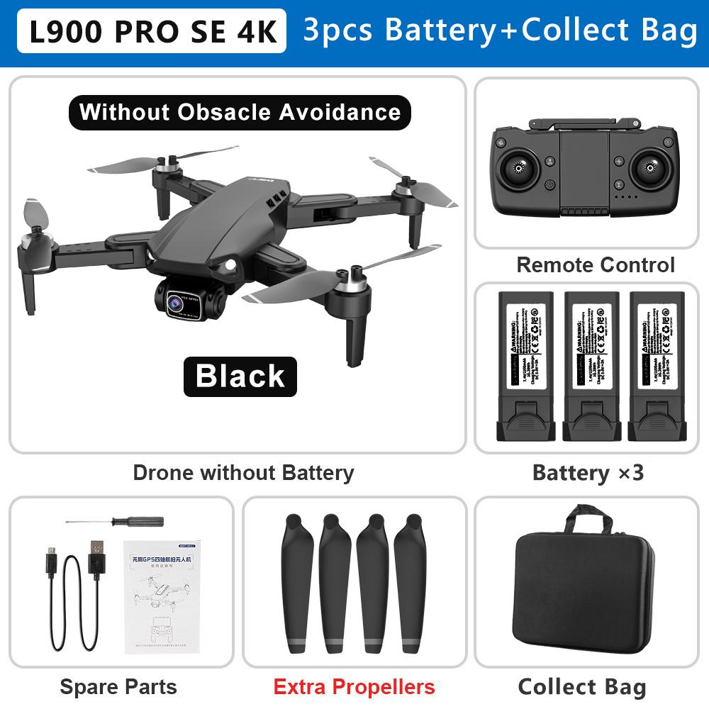New L900 PRO SE Drone 4K Professional GPS 5G WIFI Brushless Motor 8000M Dual Camera Drone Foldable Remote Control Quadcopter FPV Smart Follow
