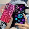 Чехол-бампер для мобильного телефона Samsung Galaxy S26 S25 S24 S23 S22 S21 S20 Note20 Plus FE Ultra, из матового ТПУ, с рисунком "Милые губы", цветной