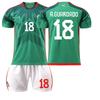 Mexico Football Jersey No. 14 Home 16 Green 9 Raul 22 Lozeno Set Socks Short Sleeves