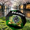Custom Name Personalized Borussia Monchengladbach Print Umbrella, Auto Open Close, 8‑Rib Sturdy Frame, Commute Camping Hiking Use, Birthday Gift