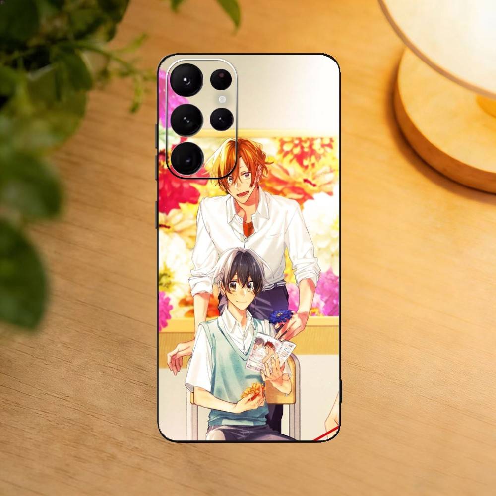 Чехол для телефона Sasaki to Miyano BL Для Samsung S25,24,23,22,30,21,10,9,Ultra,Plus,Lite Мягкий черный чехол