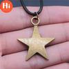 Привет подарки для детей 1шт солнце звезды кулон ожерелье ювелирные изделия 42 + 5см кожаное ожерелье