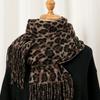 Autumn and Winter Leopard Print Scarves with Tassel Printed Imation Cashmere Tippet Sunscreen Hijab