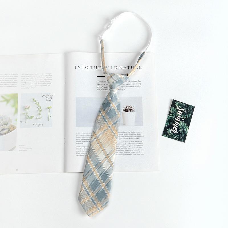 JK Bow Tie for Women, Japanese Uniform Shirt, College Style Student Plaid Tie, Men's Free Ribbon Accessories