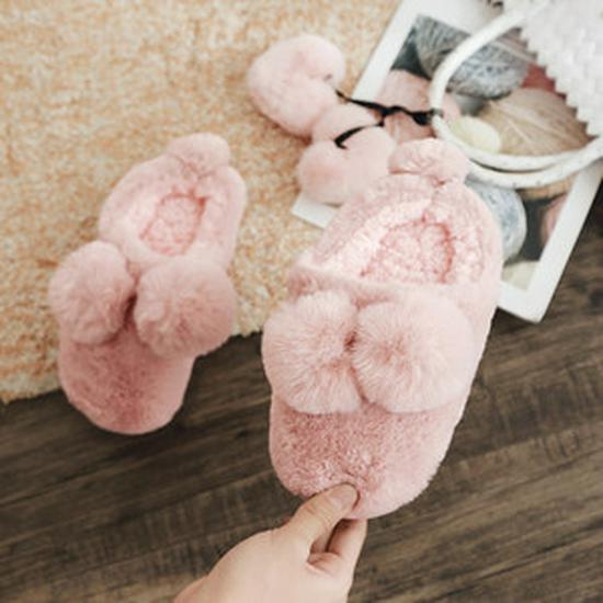 Children's Plush Cotton Cartoon Slippers - Warm and Cozy, Closed Toe & Heel