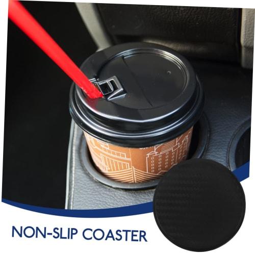 ABOOFAN Wear-Resistant Car Cup Mats, Non-Slip Silicone Coasters for Cars, Convenient for Everyday Use, Universal Cup Holder Compatible, Pack of 4