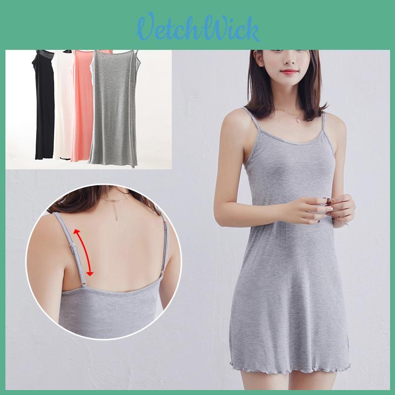 Elegant Women Tank Top Cami Mini Short Dress With Adjustable Spaghetti Straps