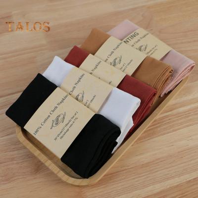 Тканевые салфетки в деревенском стиле в стиле бохо, мягкий хлопок, тонкая работа, однотонные рождественские свадебные салфетки для украшения обеденного стола