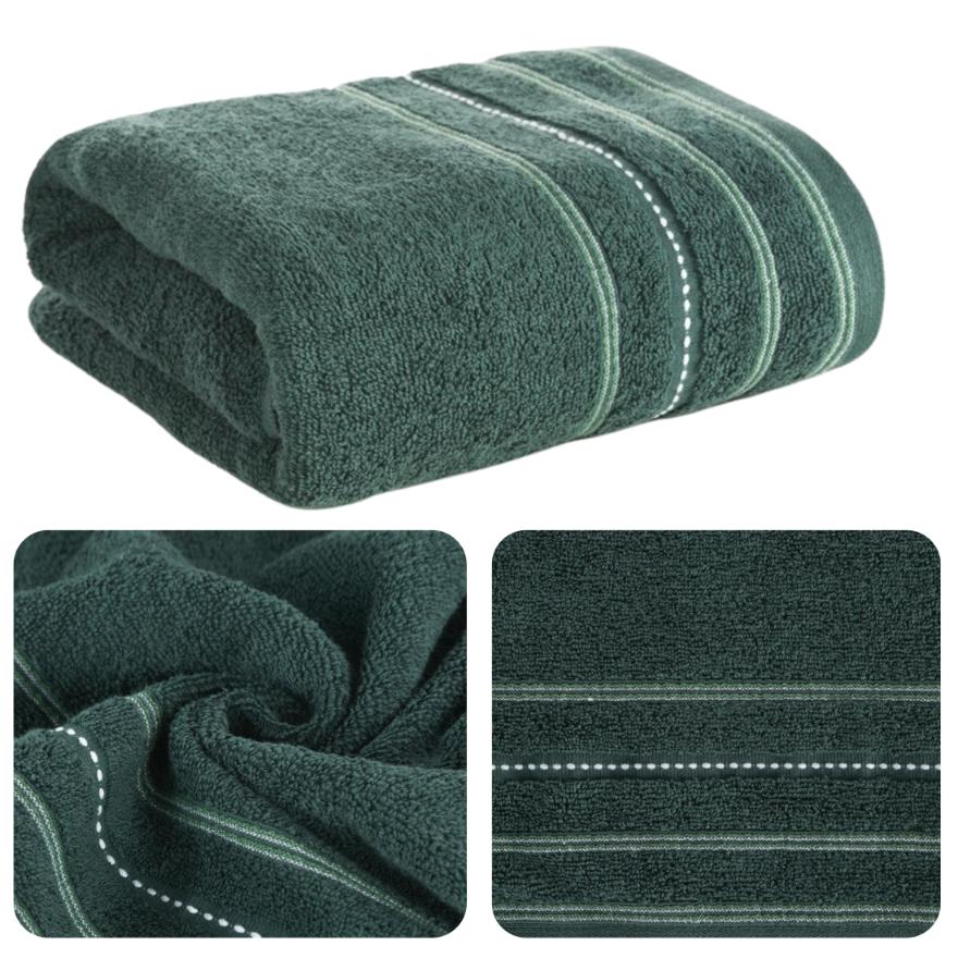 Eurofirany Gruby Ręcznik Vento Łazienka Spa Hotel Horeca 30X50Cm Ciemnozielony