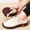 2022 New Spring Casual Women Shoes Platform Loafers 2022 Lace Up Leather Flats Slip-On Mom Shoe