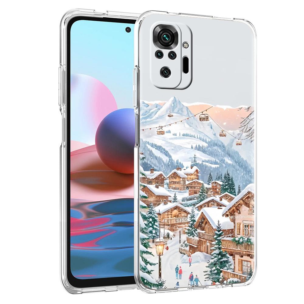 Чехол для телефона для Xiaomi Redmi Note 15 14 5G 13 12 10 11 Pro Plus 4G 14C 13C 12C Мягкий ТПУ чехол Мультяшный Рождественский стиль