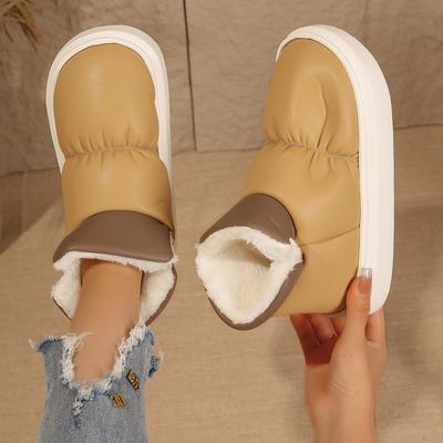 Женские ботинки зимние теплые хлопковые ботинки толстая подошва пуховые водонепроницаемые зимние ботинки женские нескользящие туфли на платформе женские zapatos de mujer