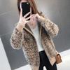 Женский новый осенне-зимний женский корейский свитер с леопардовым принтом, женский норковый бархатный жакет, вязаный кардиган, модный женский
