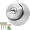 MIWA Miwa Lock BH Type U9 Cylinder Lock for Entry Doors, Do-It-Yourself Replacement, DZ LD, Silver (ST Color), 33-41mm, 3 Keys, MCY-207, Replacement I