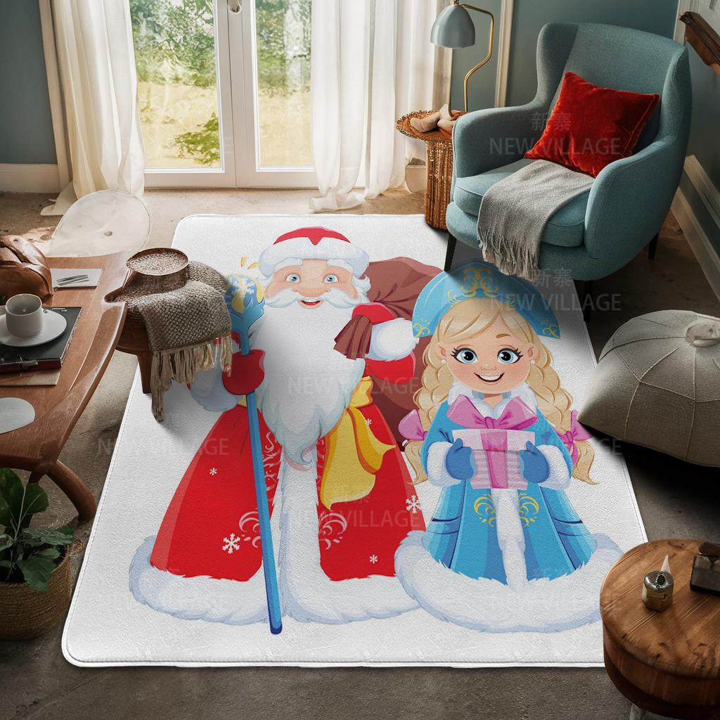 Ковер у входа в дом Домашний коврик у двери Гостиная Ванная Комната Ноги ванная комната Нескользящие коврики с водопоглощением для ванной Счастливого Рождества зима