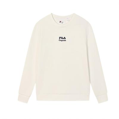Fila Оригинальный Удобный Модный Прочный Пуловер Толстовка с Длинным Рукавом Мужская толстовка Облако-Гриб-Белый F11M519213F-WT