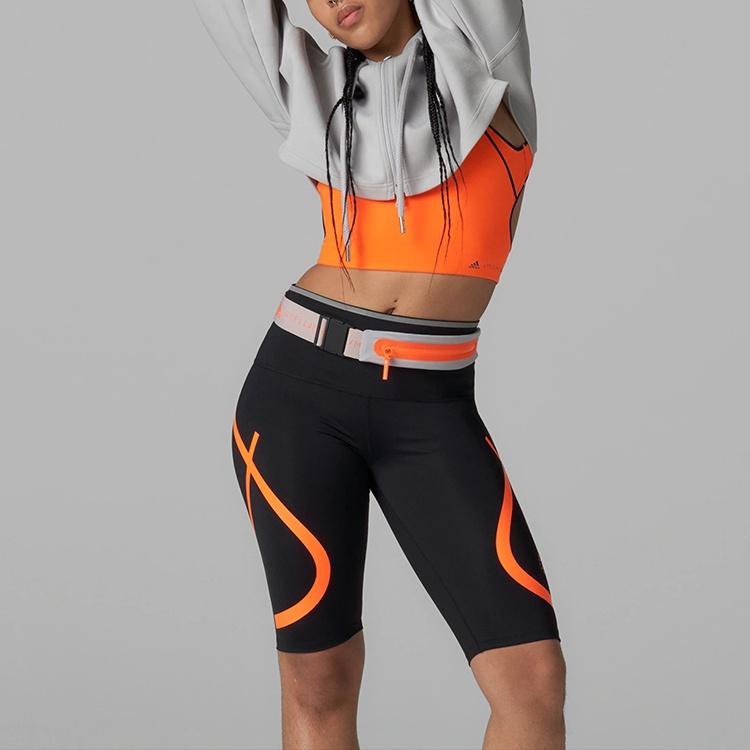 (WMNS) adidas by Stella McCartney TruePace Короткие леггинсы для бега Азиатский размер 'Черный Оранжевый' Женские HB6082