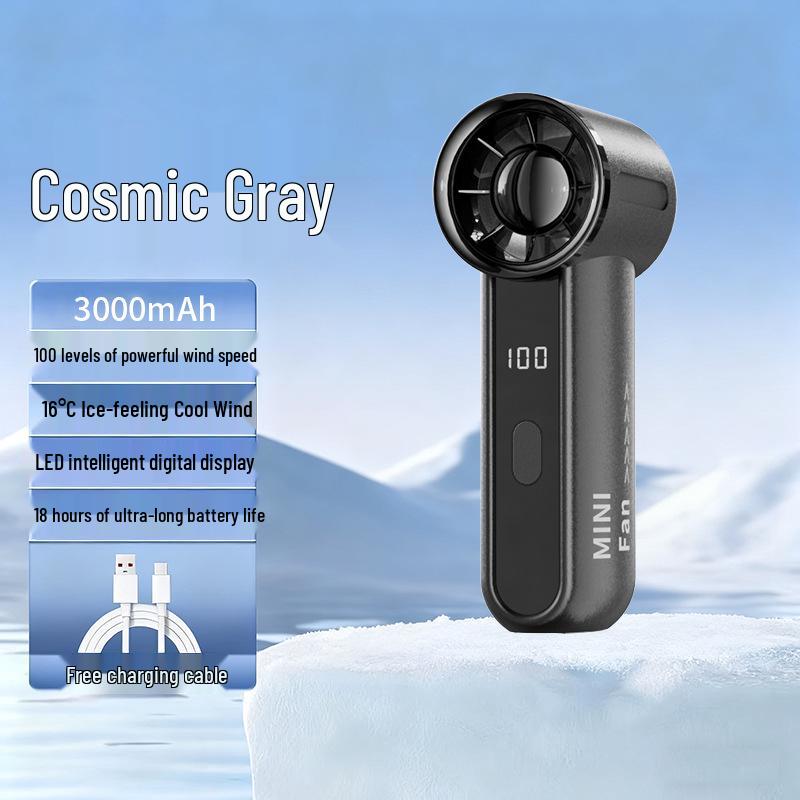 2026 Rechargeable High-Speed Mini Handheld Fan - Long-Lasting Portable Steel Cannon Design