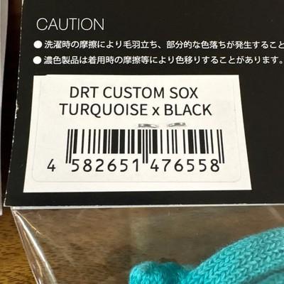 DRT Custom Socks 2 Pair Set Black Red Turquoise Rare Japan